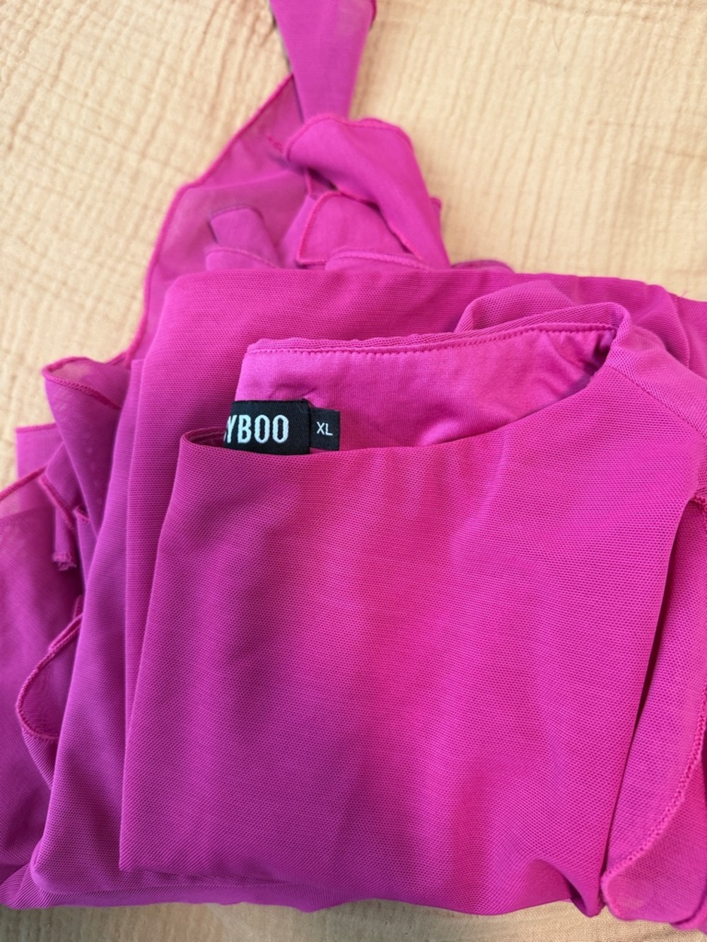Magenta Ruffle High-Low Skirt Set - Picture 4 of 5